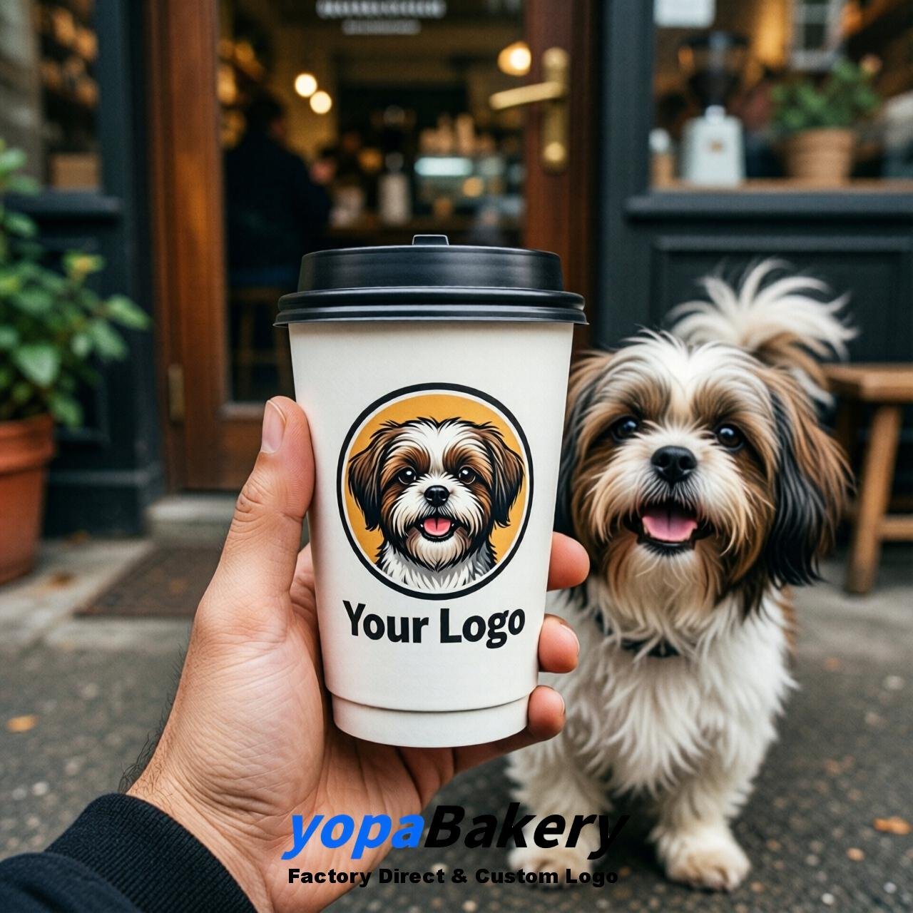 Shih Tzu Double Wall Paper Cups: 8oz/12oz/16oz/20oz/22oz/24oz