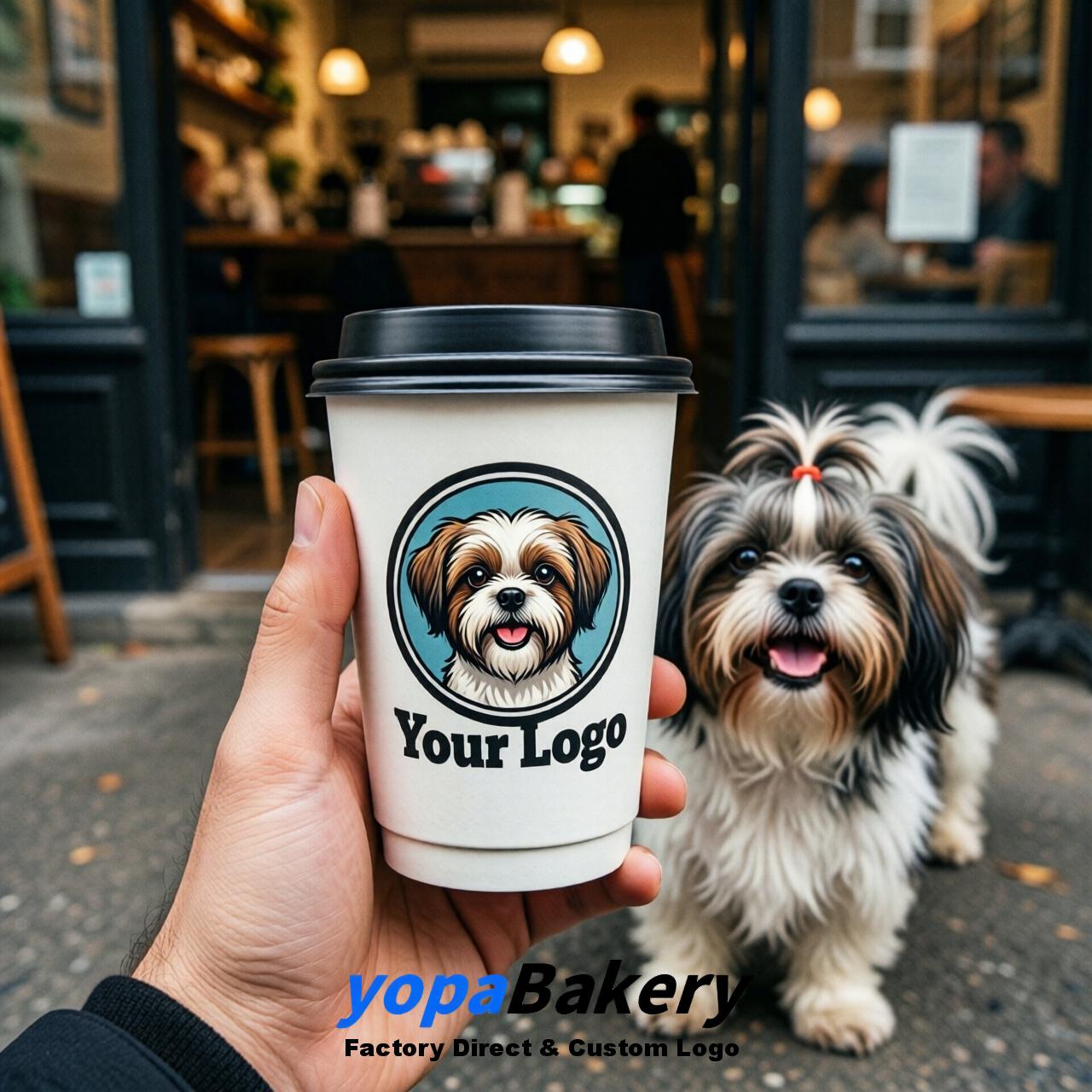 Shih Tzu Double Wall Paper Cups: 8oz/12oz/16oz/20oz/22oz/24oz