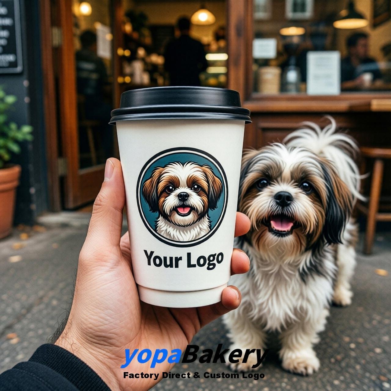 Shih Tzu Double Wall Paper Cups: 8oz/12oz/16oz/20oz/22oz/24oz