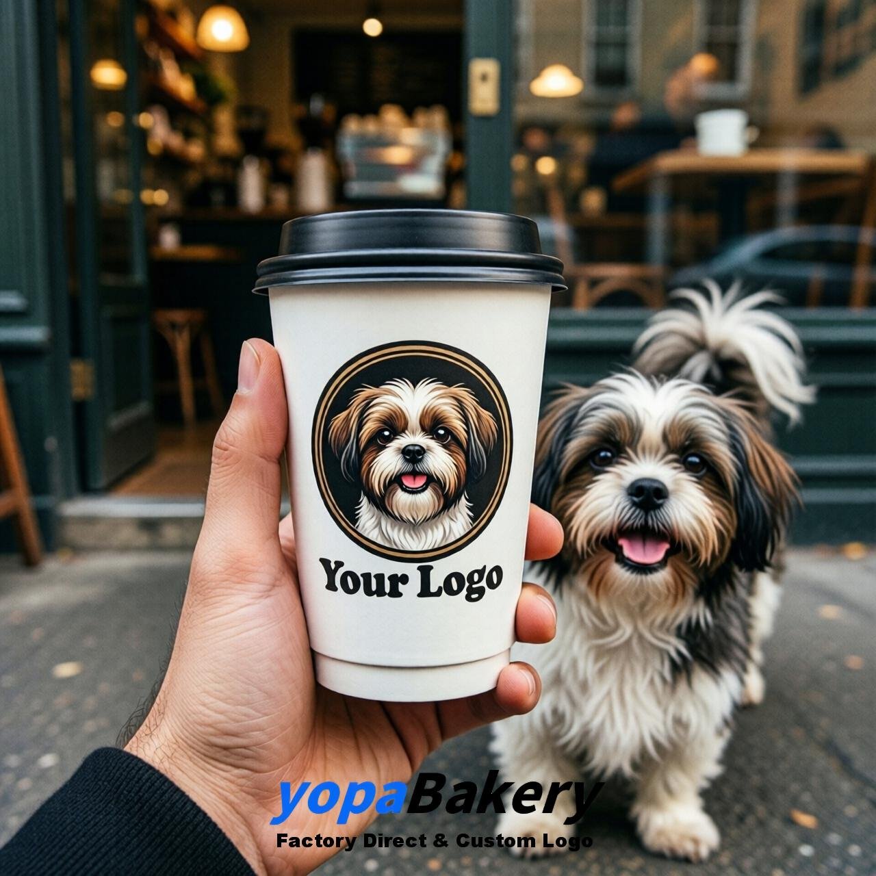 Shih Tzu Double Wall Paper Cups: 8oz/12oz/16oz/20oz/22oz/24oz