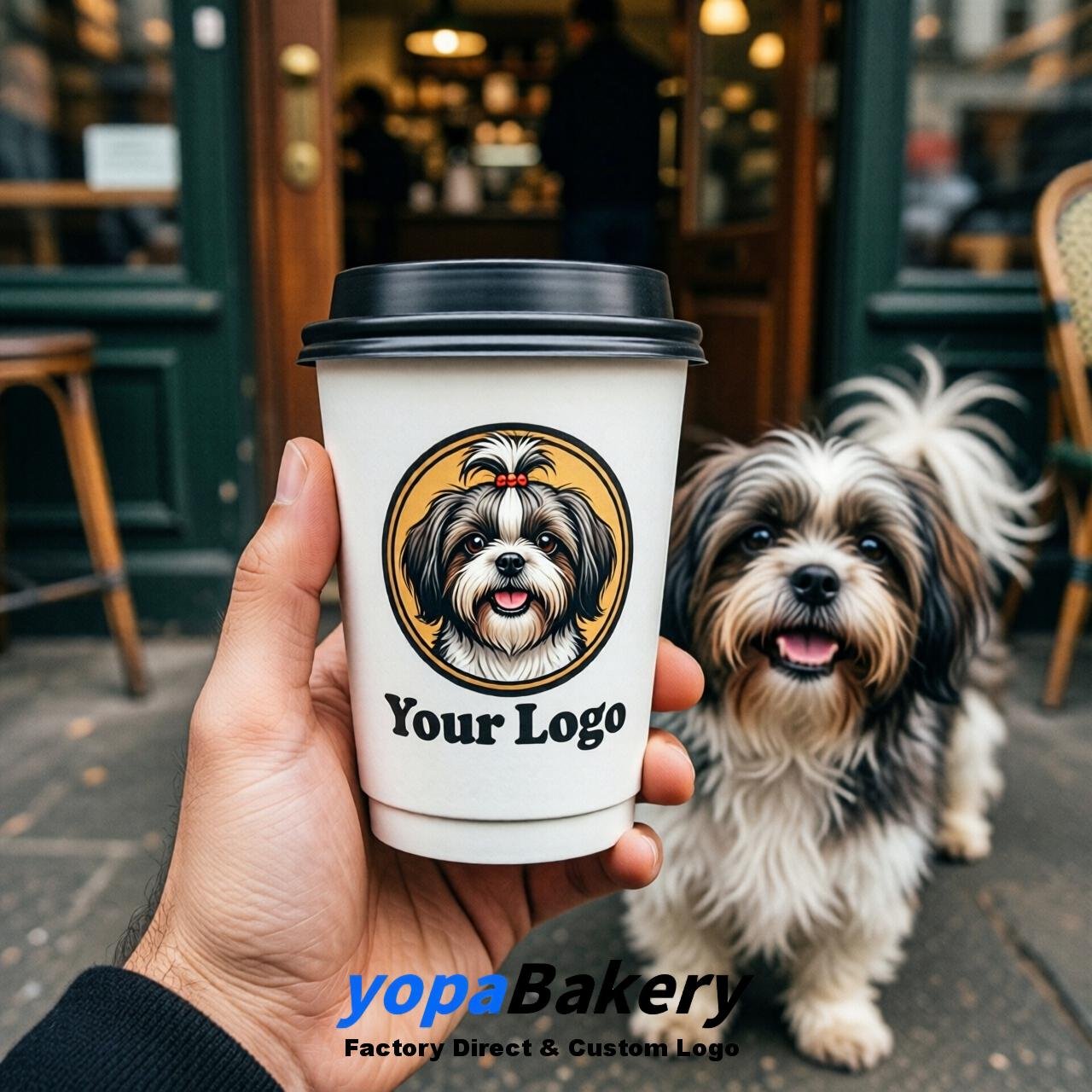 Shih Tzu Double Wall Paper Cups: 8oz/12oz/16oz/20oz/22oz/24oz