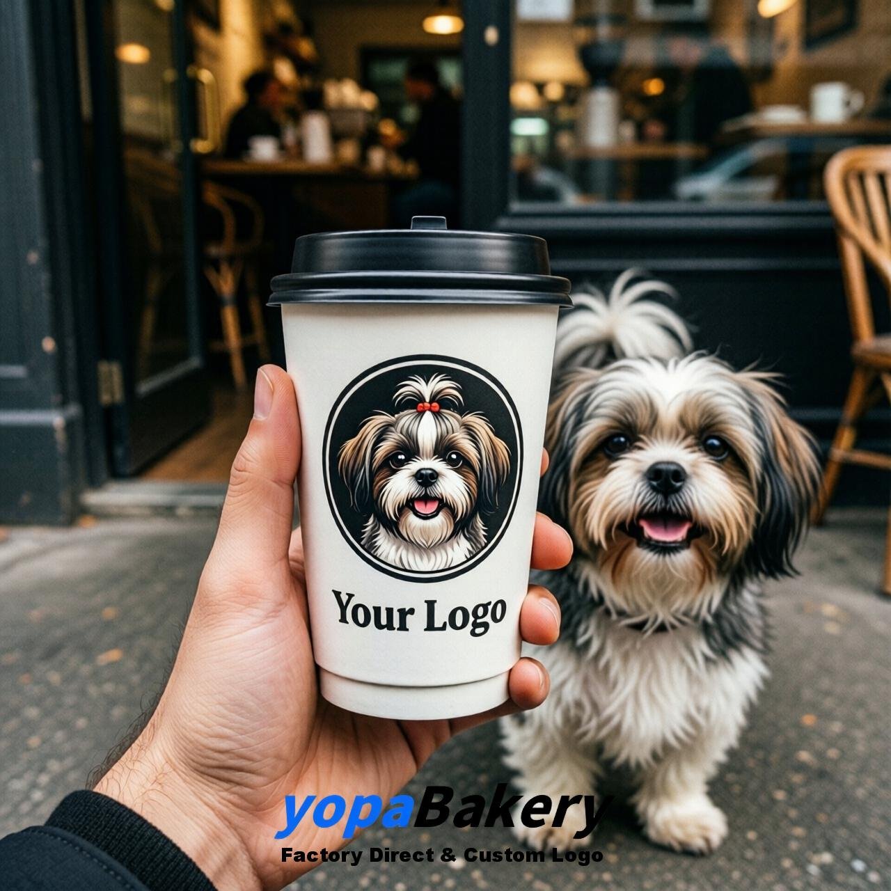 Shih Tzu Double Wall Paper Cups: 8oz/12oz/16oz/20oz/22oz/24oz