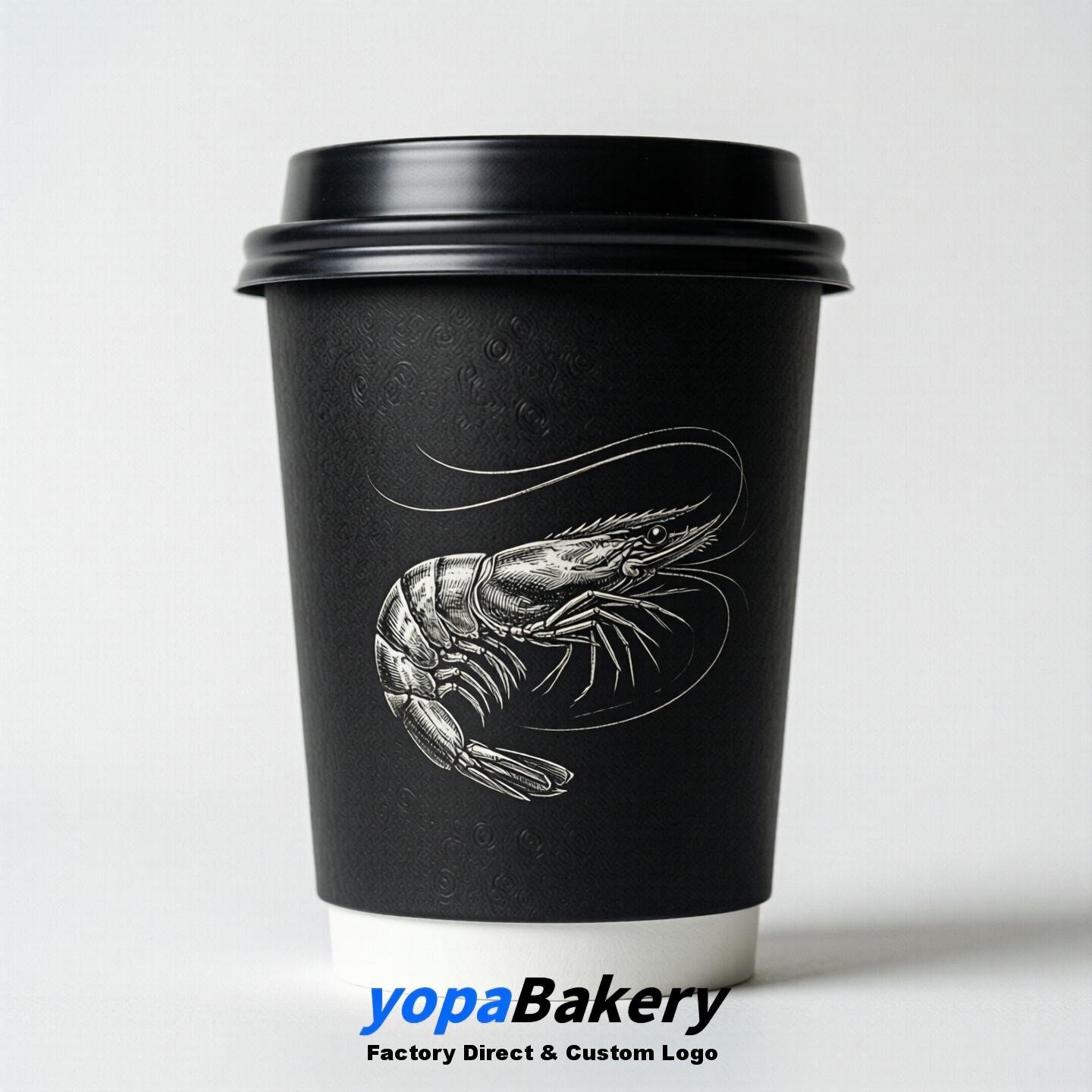 Shrimp Double Wall Paper Cups: 100ml/120ml/200ml/240ml/300ml/360ml/400ml/500ml/600ml/700ml