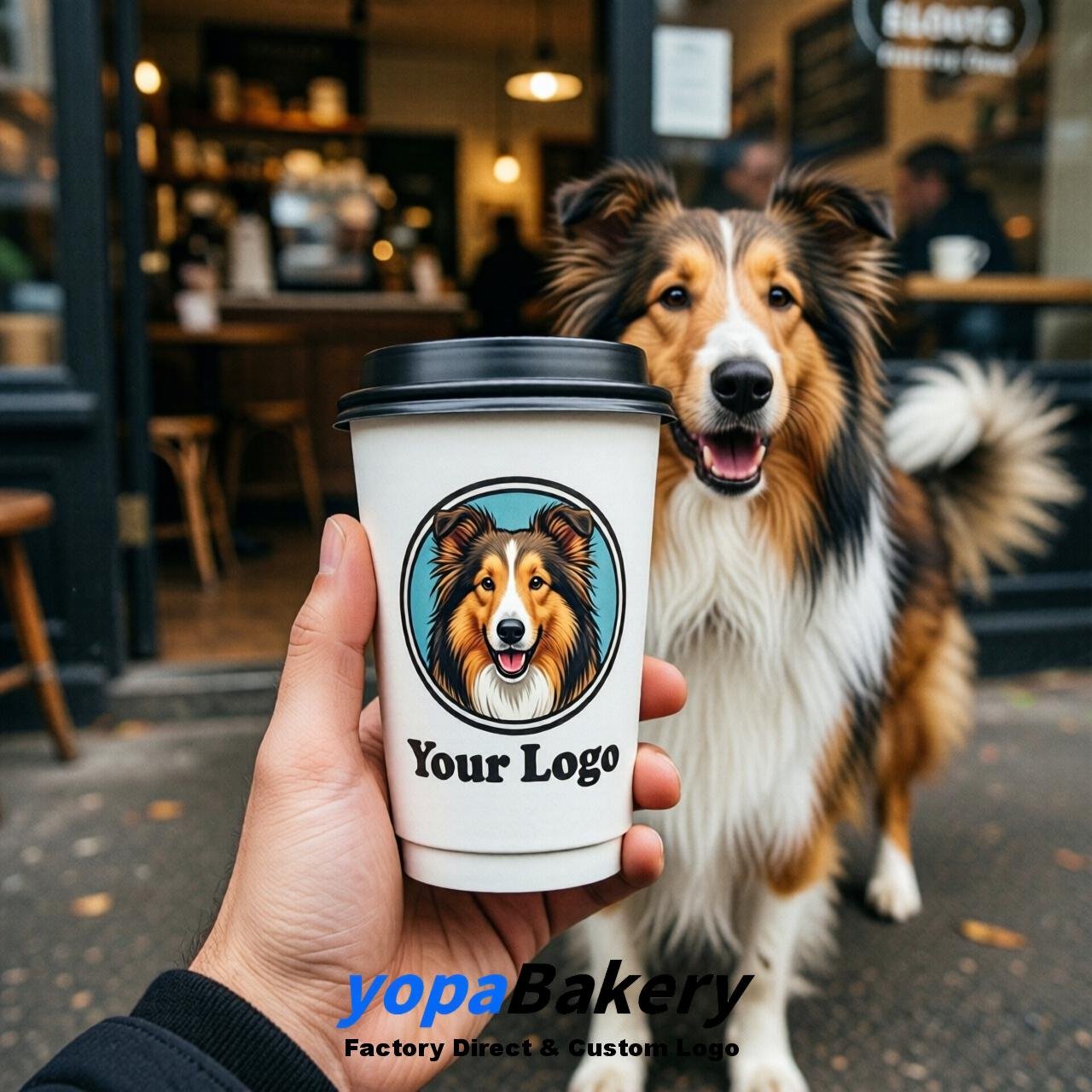 Smooth Collie Double Wall Paper Cups: 8oz/12oz/16oz/20oz/22oz/24oz