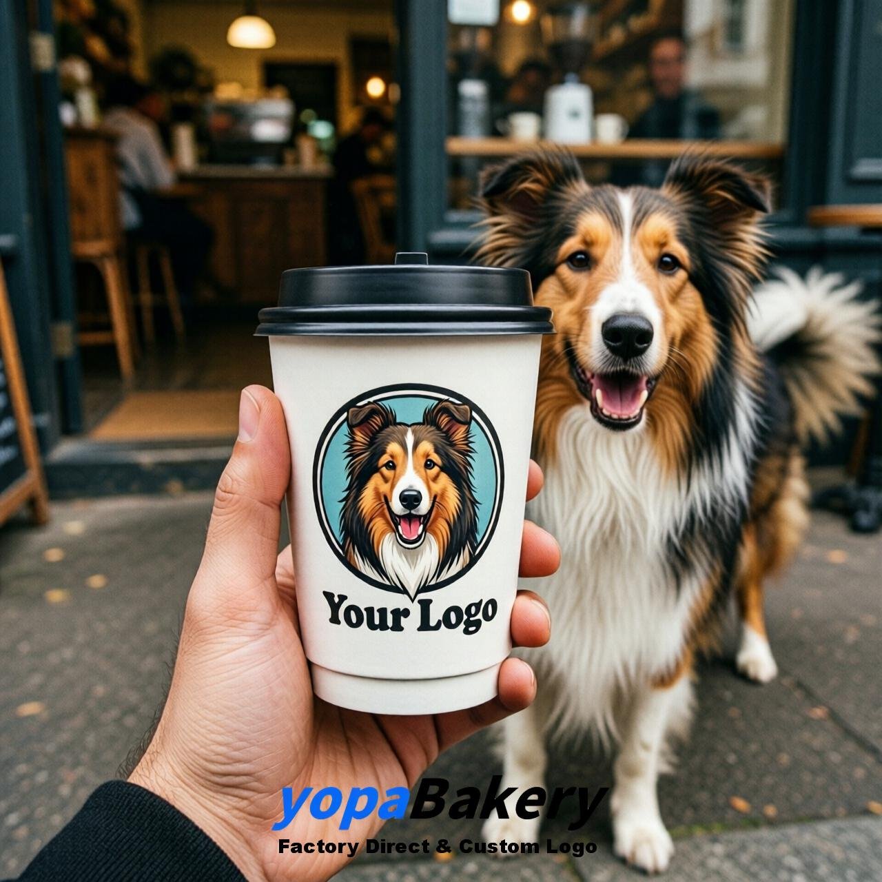Smooth Collie Double Wall Paper Cups: 8oz/12oz/16oz/20oz/22oz/24oz