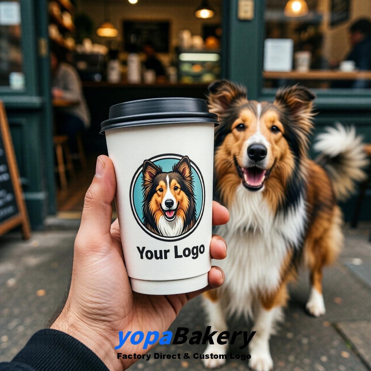Smooth Collie Double Wall Paper Cups: 8oz/12oz/16oz/20oz/22oz/24oz