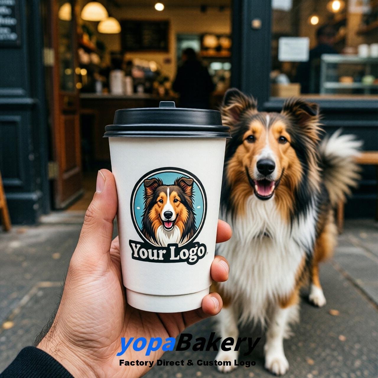 Smooth Collie Double Wall Paper Cups: 8oz/12oz/16oz/20oz/22oz/24oz