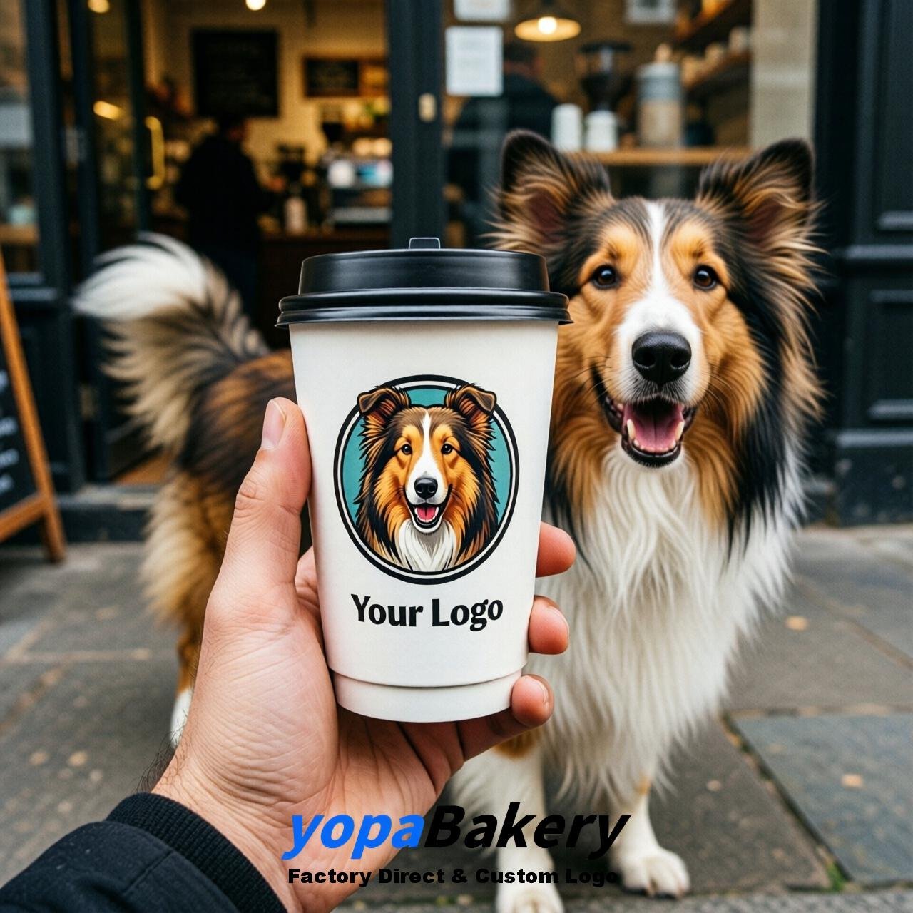 Smooth Collie Double Wall Paper Cups: 8oz/12oz/16oz/20oz/22oz/24oz