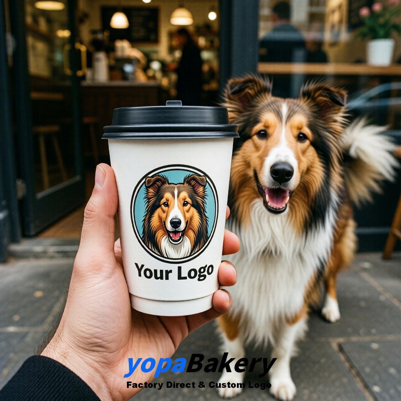 Smooth Collie Double Wall Paper Cups: 8oz/12oz/16oz/20oz/22oz/24oz