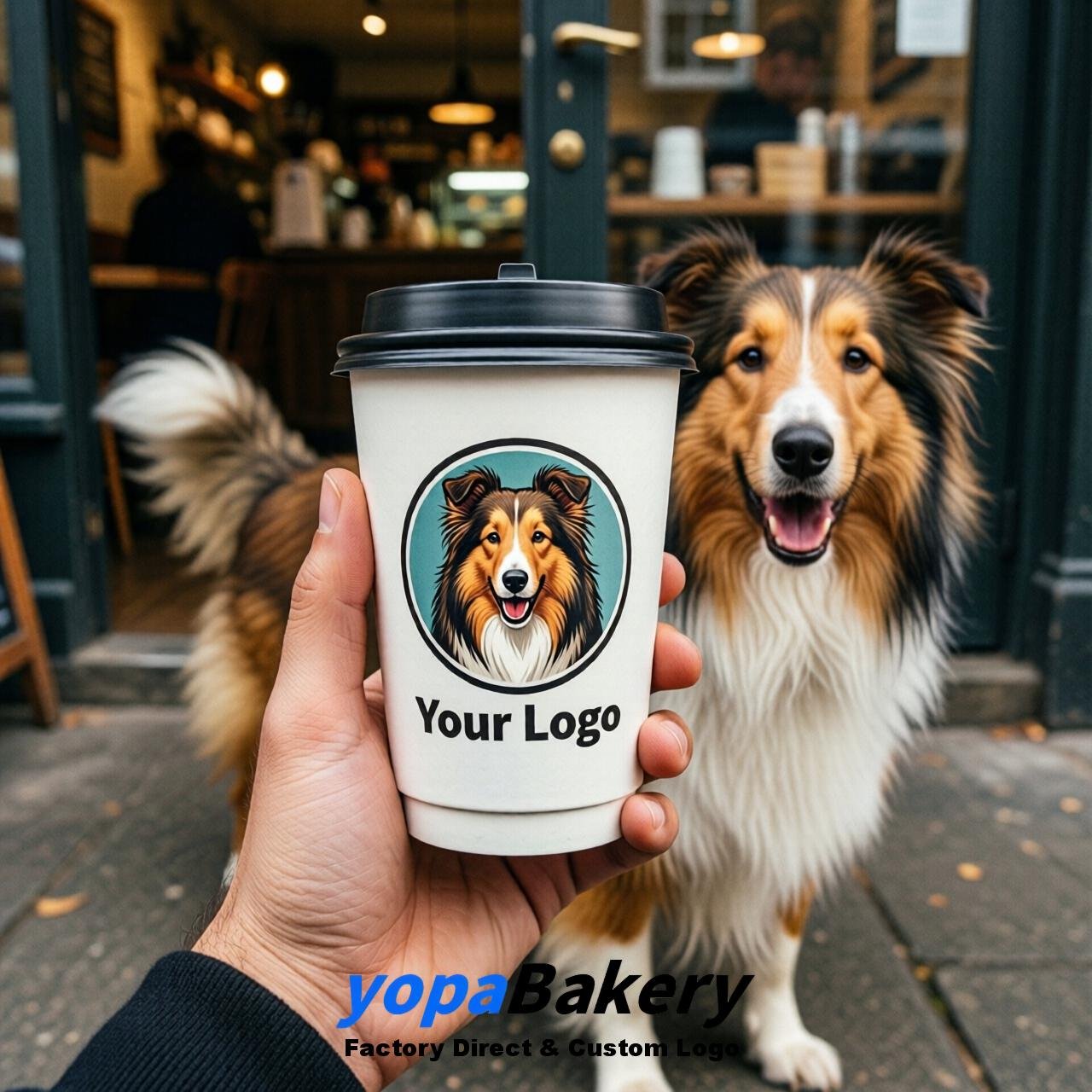 Smooth Collie Double Wall Paper Cups: 8oz/12oz/16oz/20oz/22oz/24oz