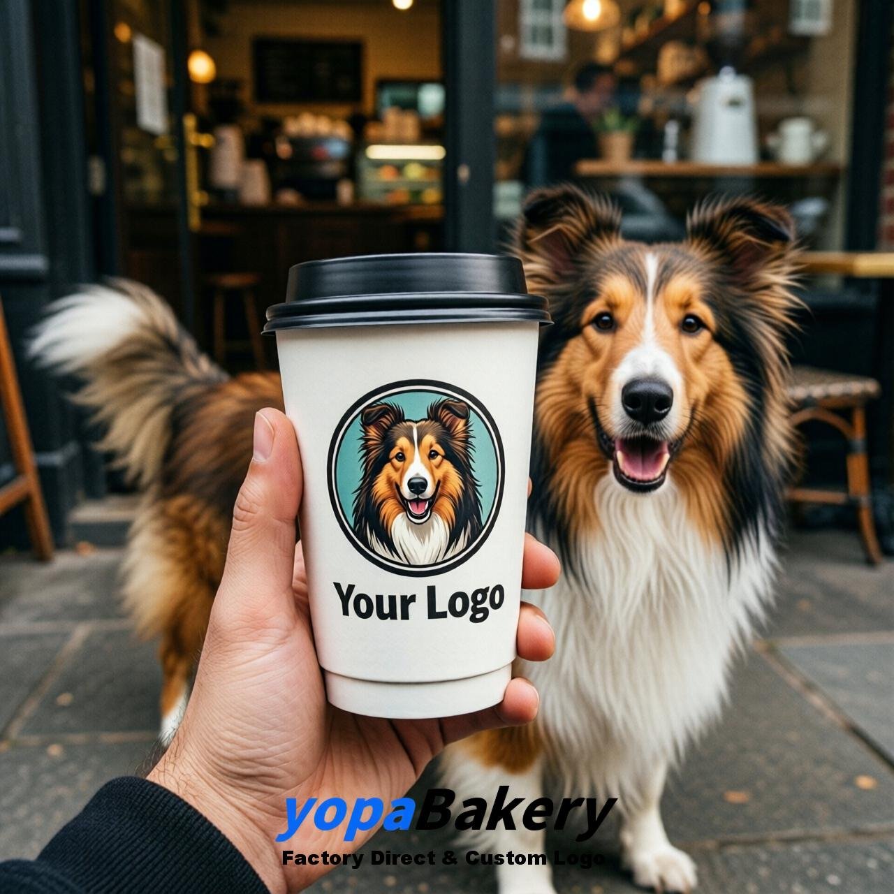 Smooth Collie Double Wall Paper Cups: 8oz/12oz/16oz/20oz/22oz/24oz