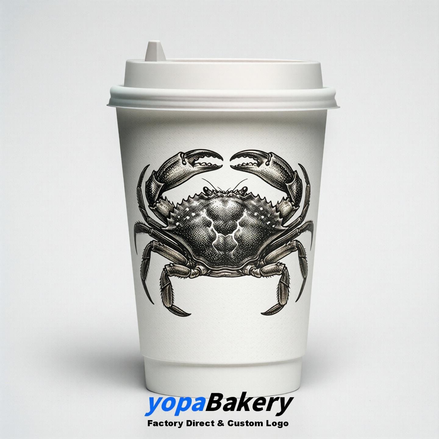 Snowcrab Double Wall Paper Cups: 100ml/120ml/200ml/240ml/300ml/360ml/400ml/500ml/600ml/700ml
