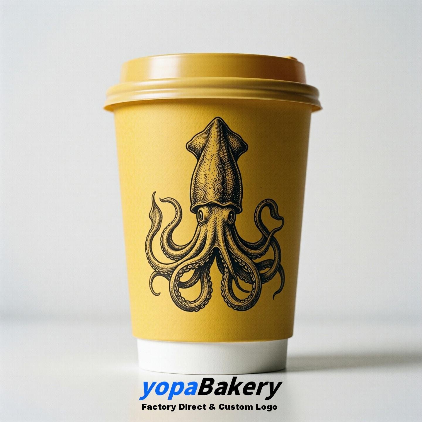 Squid Double Wall Paper Cups: 100ml/120ml/200ml/240ml/300ml/360ml/400ml/500ml/600ml/700ml