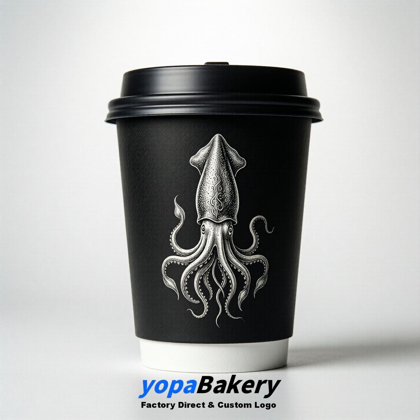 Squid Double Wall Paper Cups: 100ml/120ml/200ml/240ml/300ml/360ml/400ml/500ml/600ml/700ml