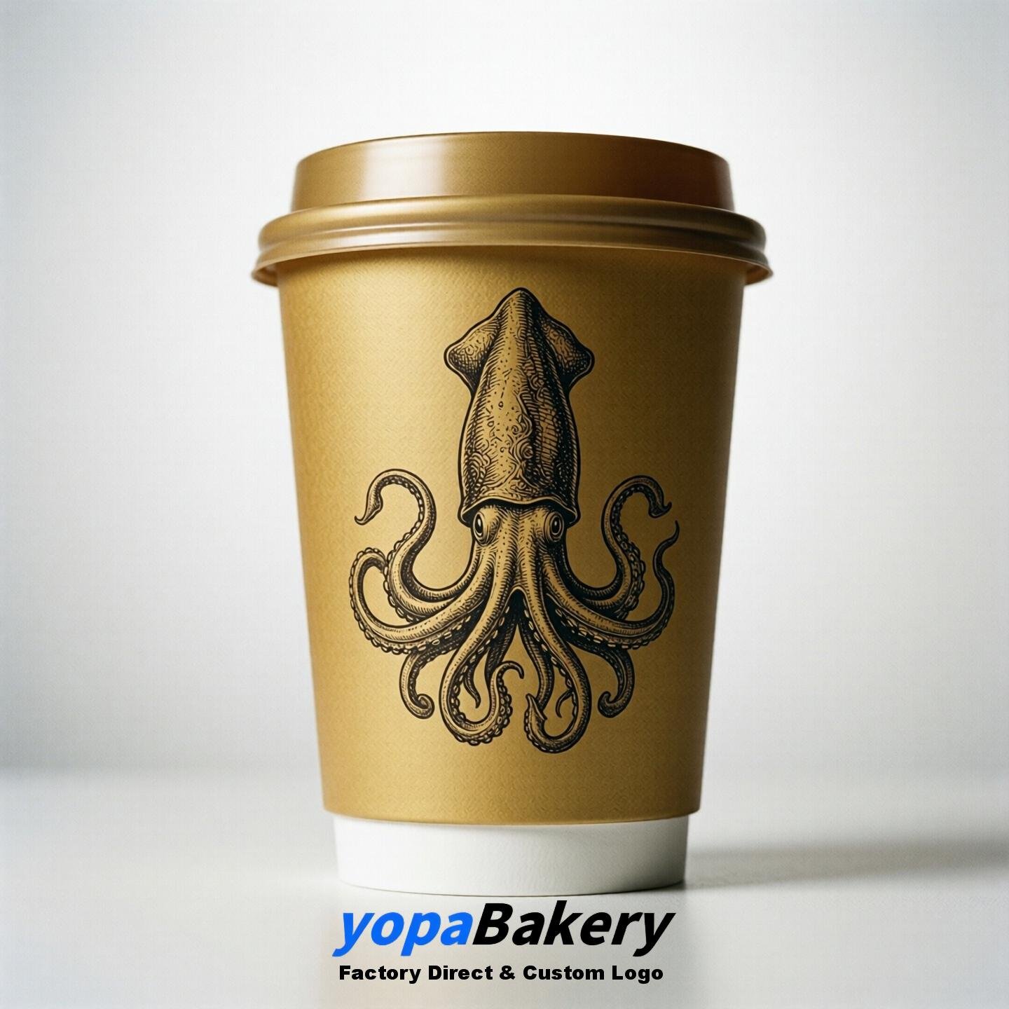 Squid Double Wall Paper Cups: 100ml/120ml/200ml/240ml/300ml/360ml/400ml/500ml/600ml/700ml