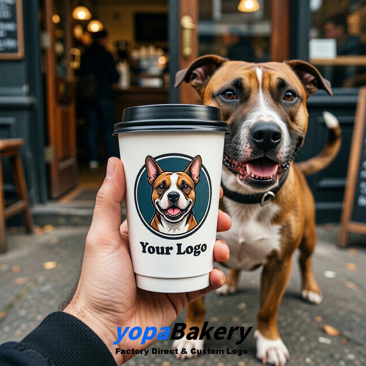 Staffordshire Bull Terrier Double Wall Paper Cups: 8oz/12oz/16oz/20oz/22oz/24oz