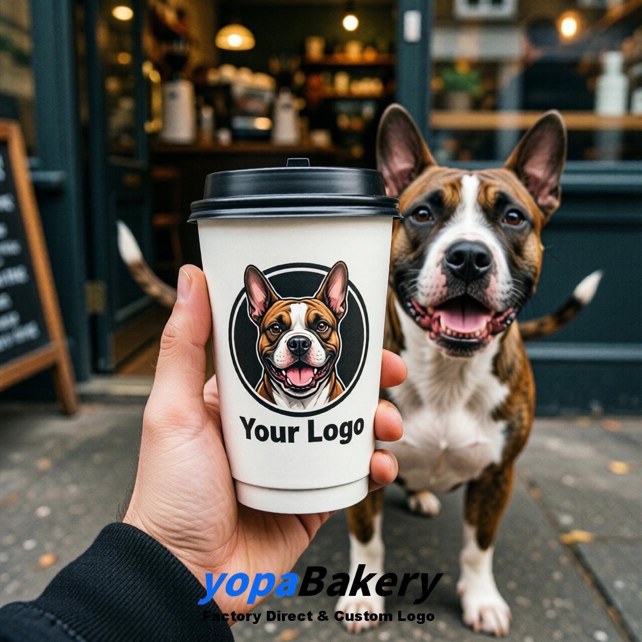 Staffordshire Bull Terrier Double Wall Paper Cups: 8oz/12oz/16oz/20oz/22oz/24oz