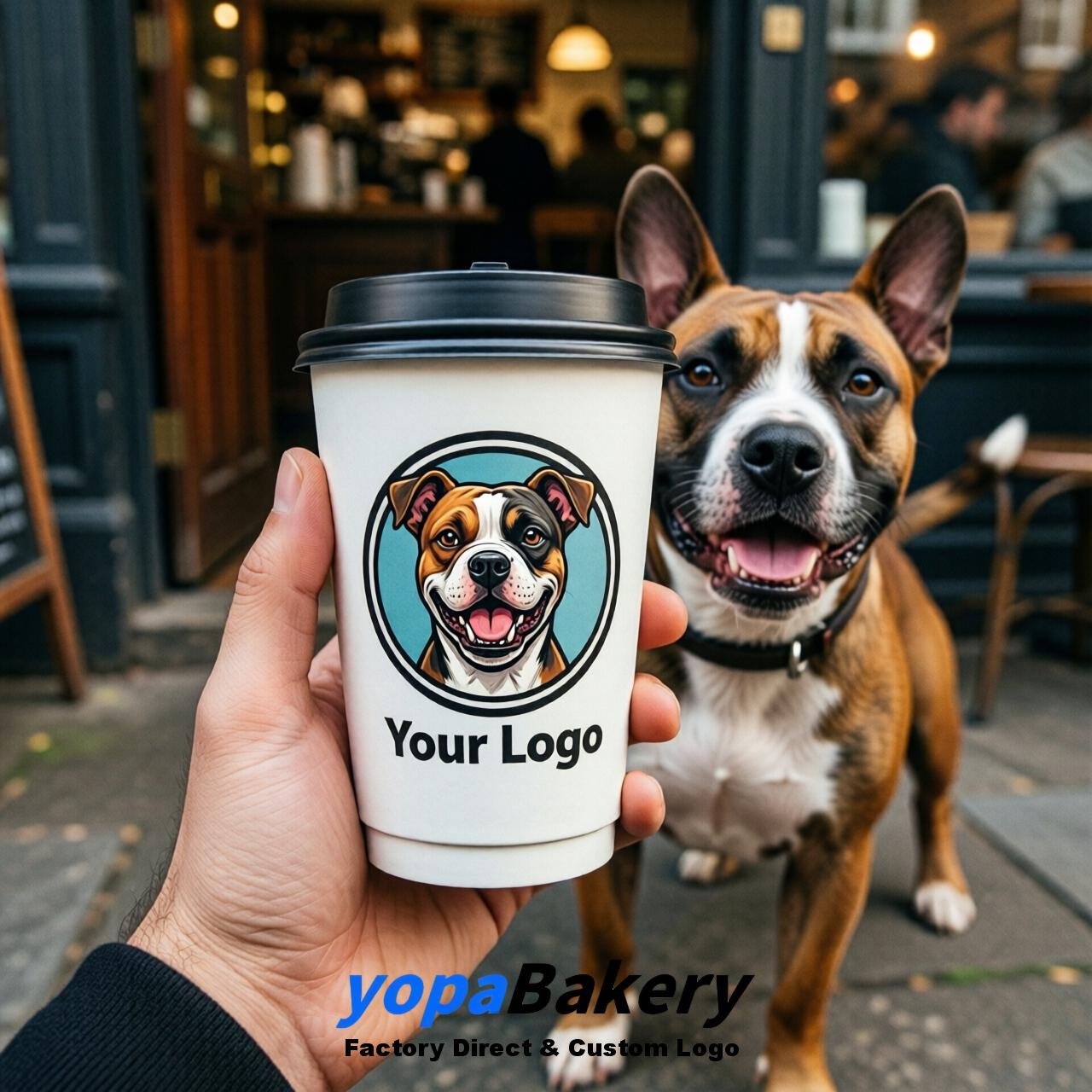 Staffordshire Bull Terrier Double Wall Paper Cups: 8oz/12oz/16oz/20oz/22oz/24oz