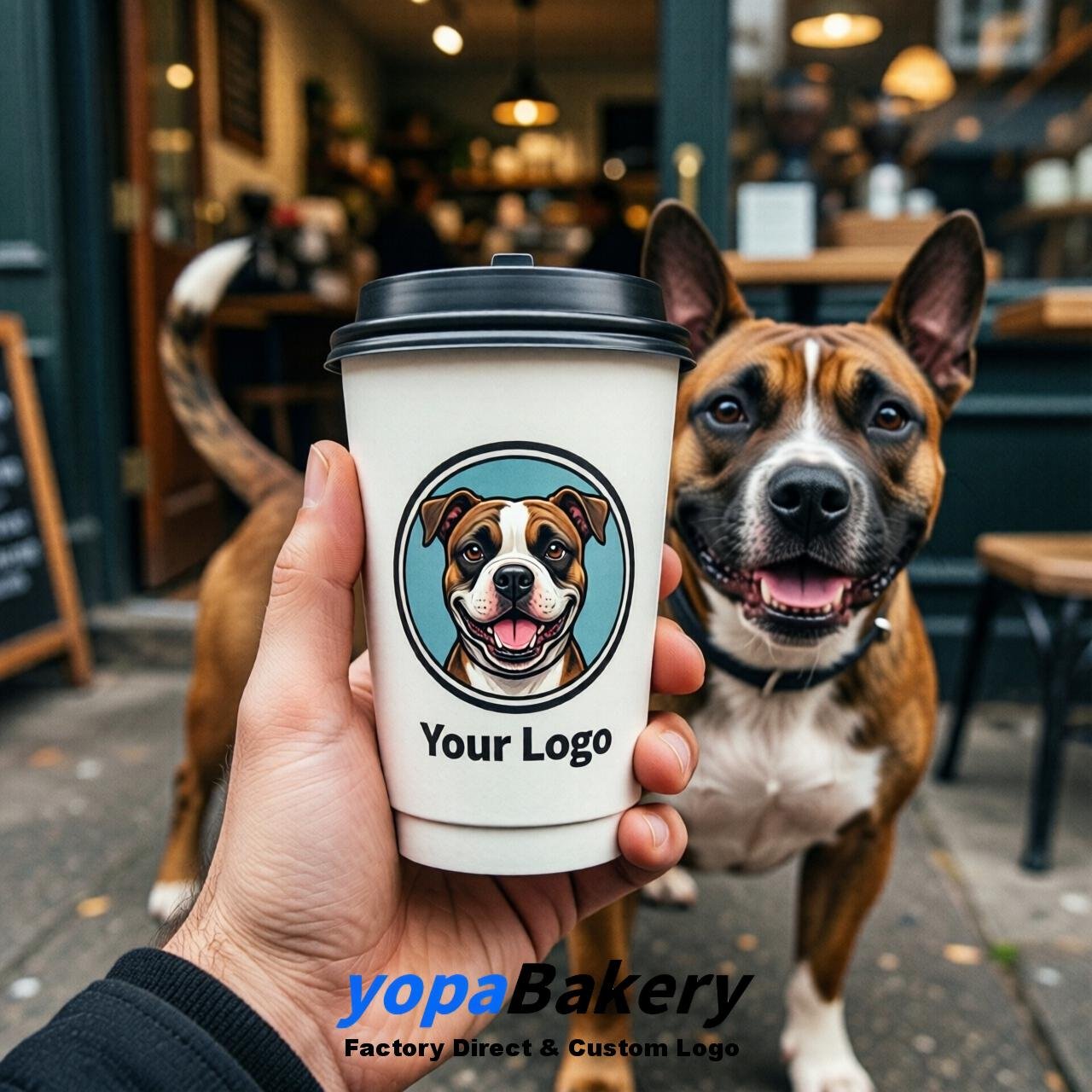 Staffordshire Bull Terrier Double Wall Paper Cups: 8oz/12oz/16oz/20oz/22oz/24oz