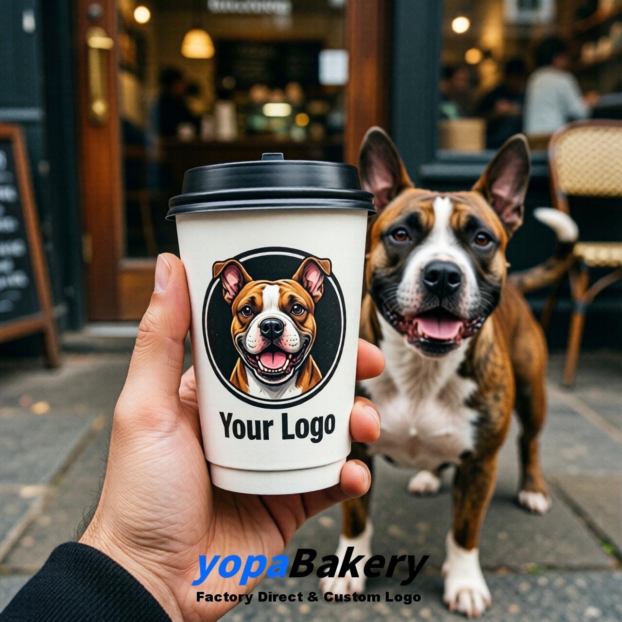 Staffordshire Bull Terrier Double Wall Paper Cups: 8oz/12oz/16oz/20oz/22oz/24oz