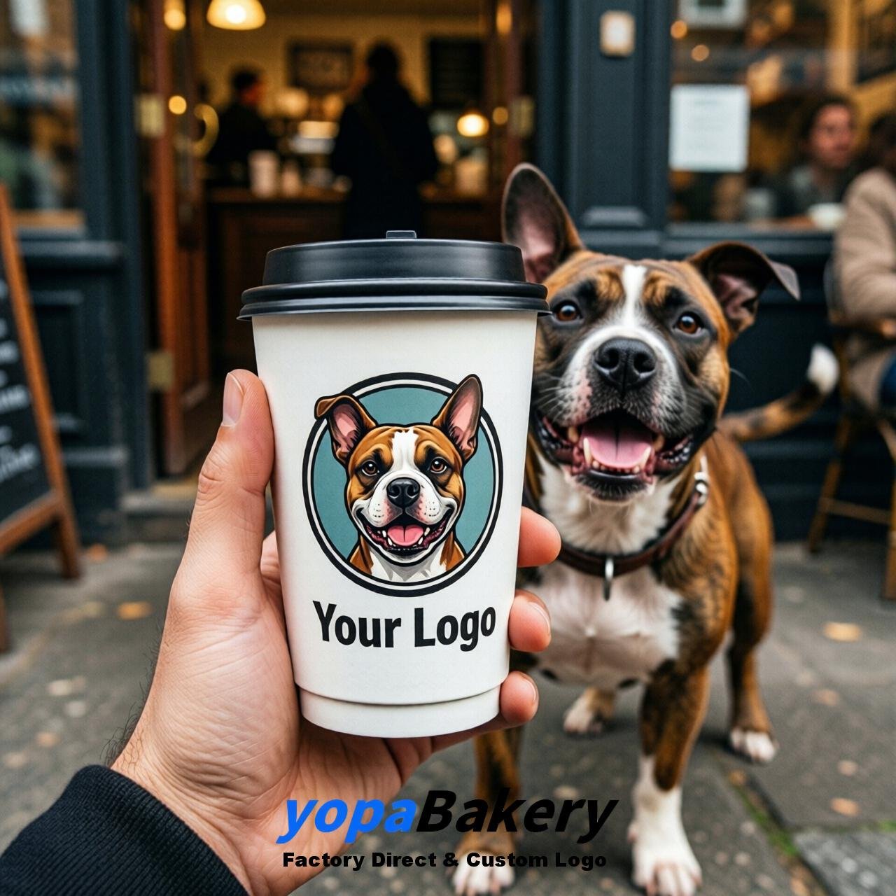 Staffordshire Bull Terrier Double Wall Paper Cups: 8oz/12oz/16oz/20oz/22oz/24oz