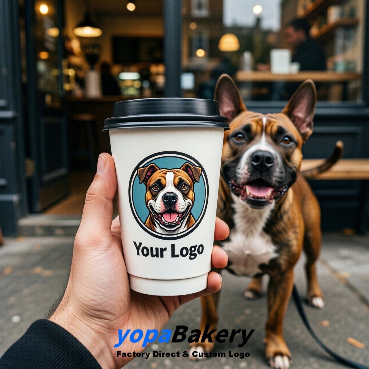 Staffordshire Bull Terrier Double Wall Paper Cups: 8oz/12oz/16oz/20oz/22oz/24oz