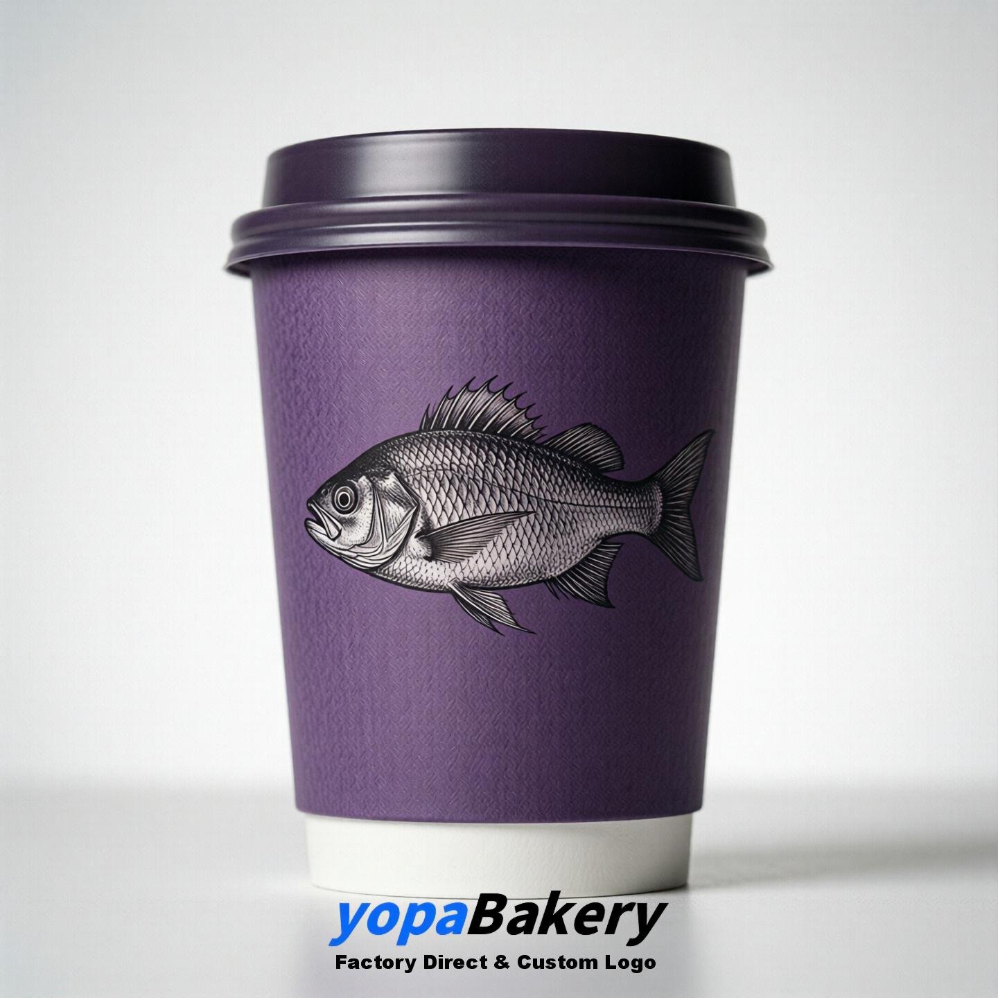 Sunfish Double Wall Paper Cups: 100ml/120ml/200ml/240ml/300ml/360ml/400ml/500ml/600ml/700ml