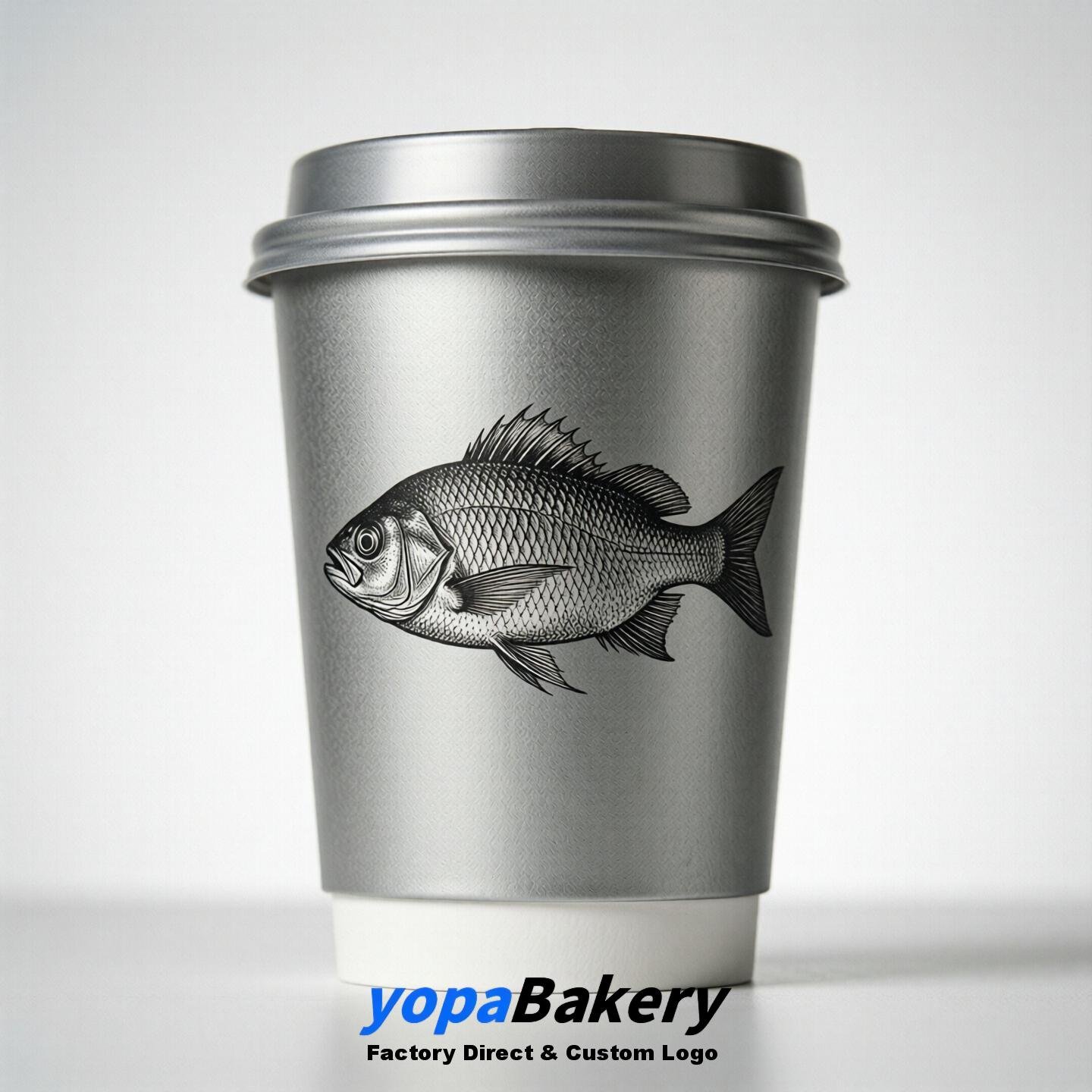 Sunfish Double Wall Paper Cups: 100ml/120ml/200ml/240ml/300ml/360ml/400ml/500ml/600ml/700ml