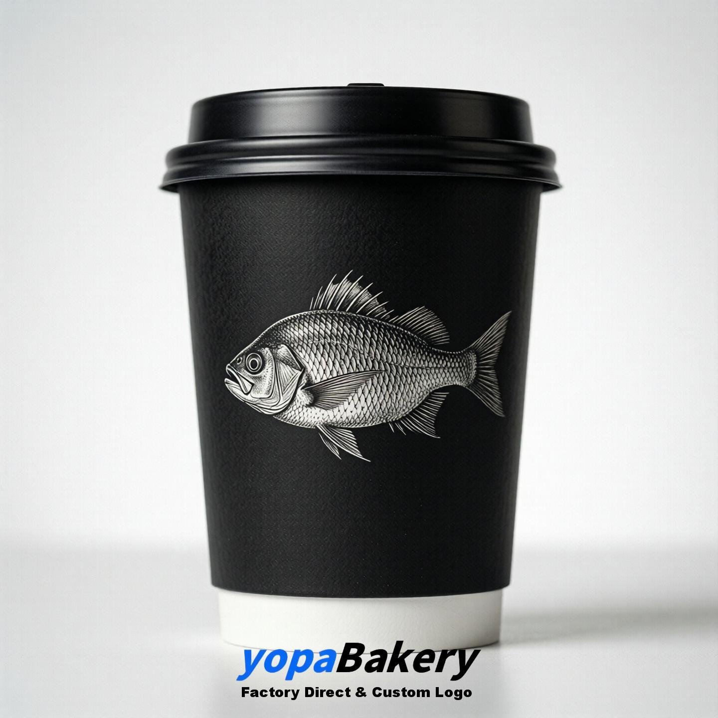 Sunfish Double Wall Paper Cups: 100ml/120ml/200ml/240ml/300ml/360ml/400ml/500ml/600ml/700ml