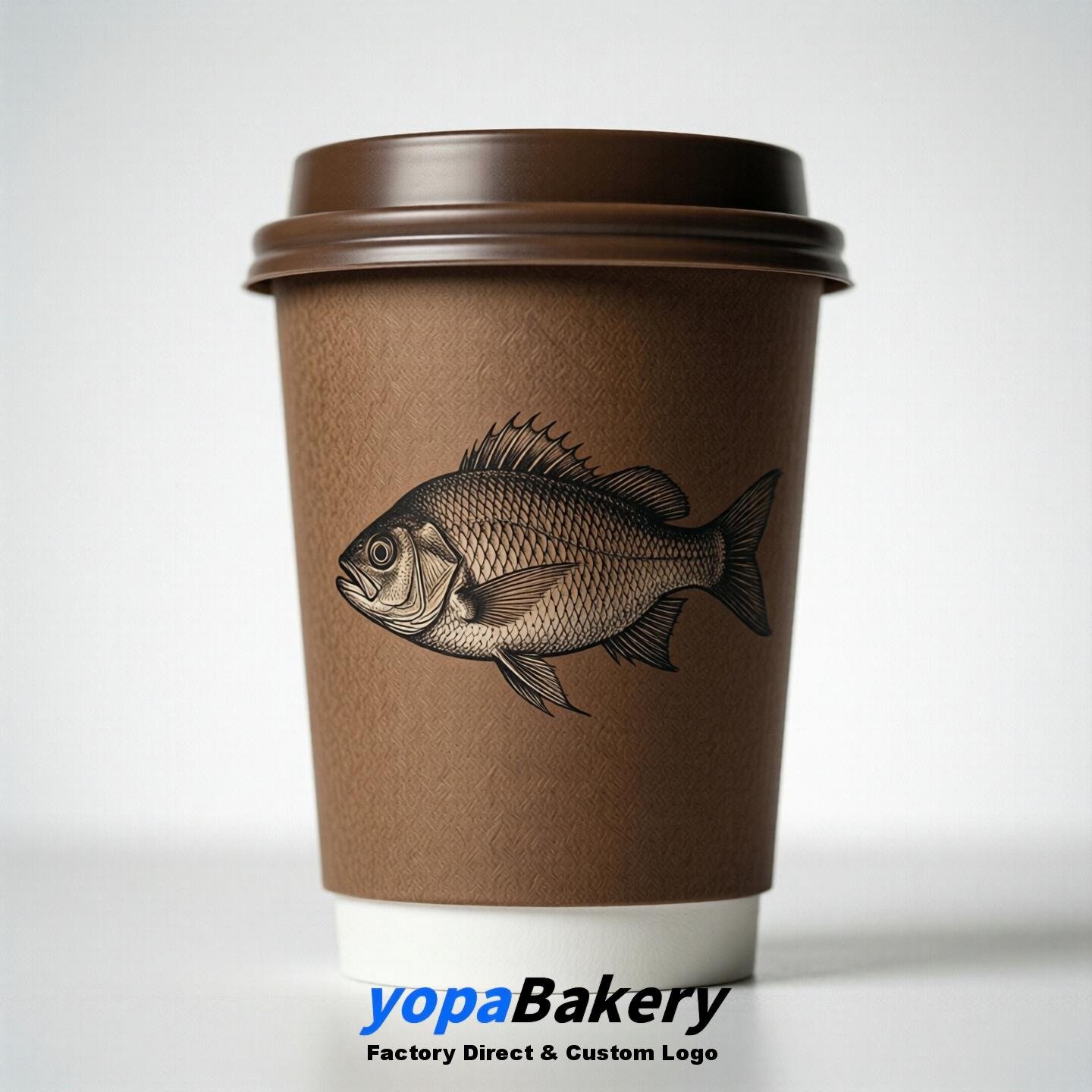 Sunfish Double Wall Paper Cups: 100ml/120ml/200ml/240ml/300ml/360ml/400ml/500ml/600ml/700ml