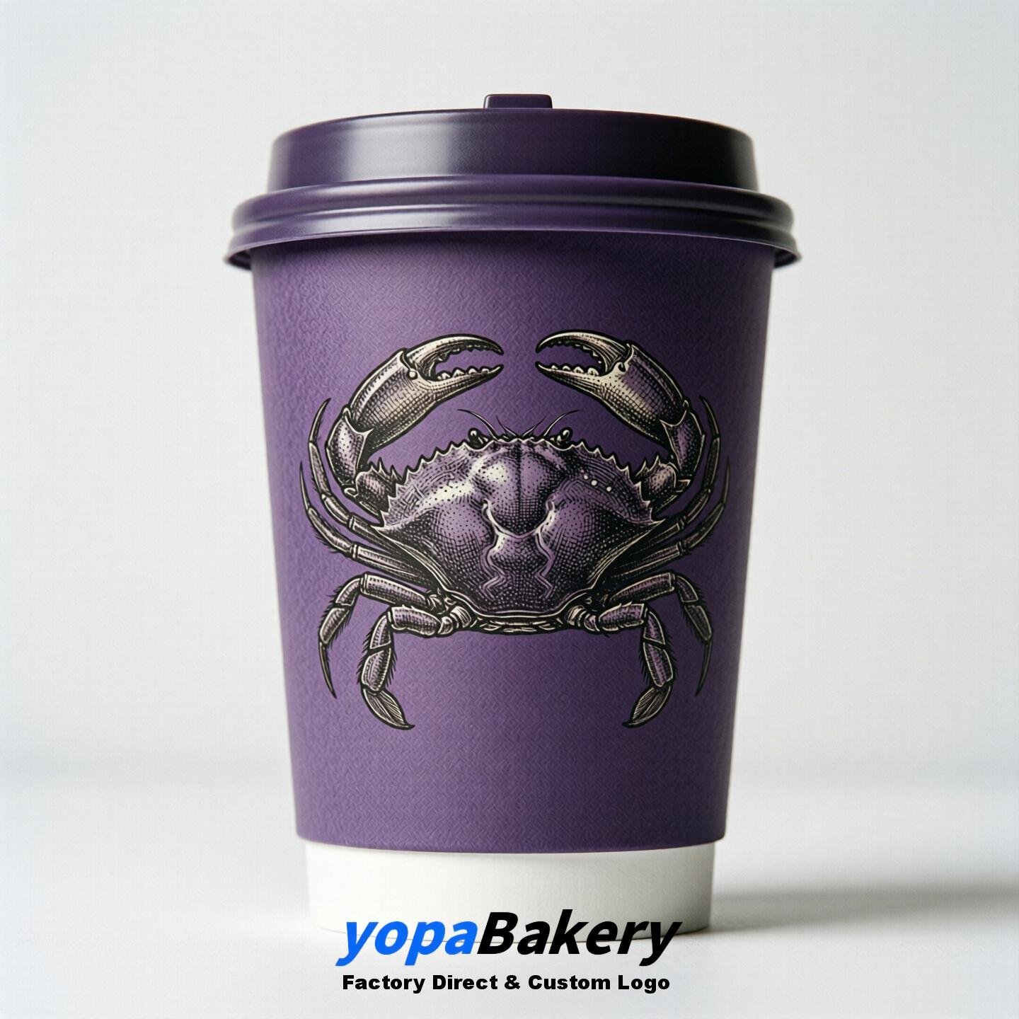Swimmingcrab Double Wall Paper Cups: 100ml/120ml/200ml/240ml/300ml/360ml/400ml/500ml/600ml/700ml