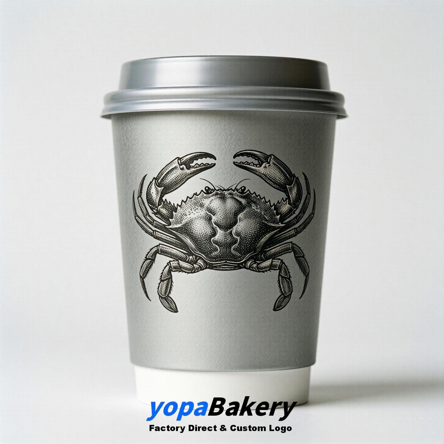 Swimmingcrab Double Wall Paper Cups: 100ml/120ml/200ml/240ml/300ml/360ml/400ml/500ml/600ml/700ml