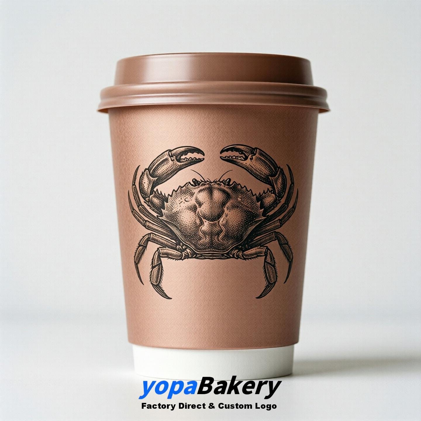 Swimmingcrab Double Wall Paper Cups: 100ml/120ml/200ml/240ml/300ml/360ml/400ml/500ml/600ml/700ml