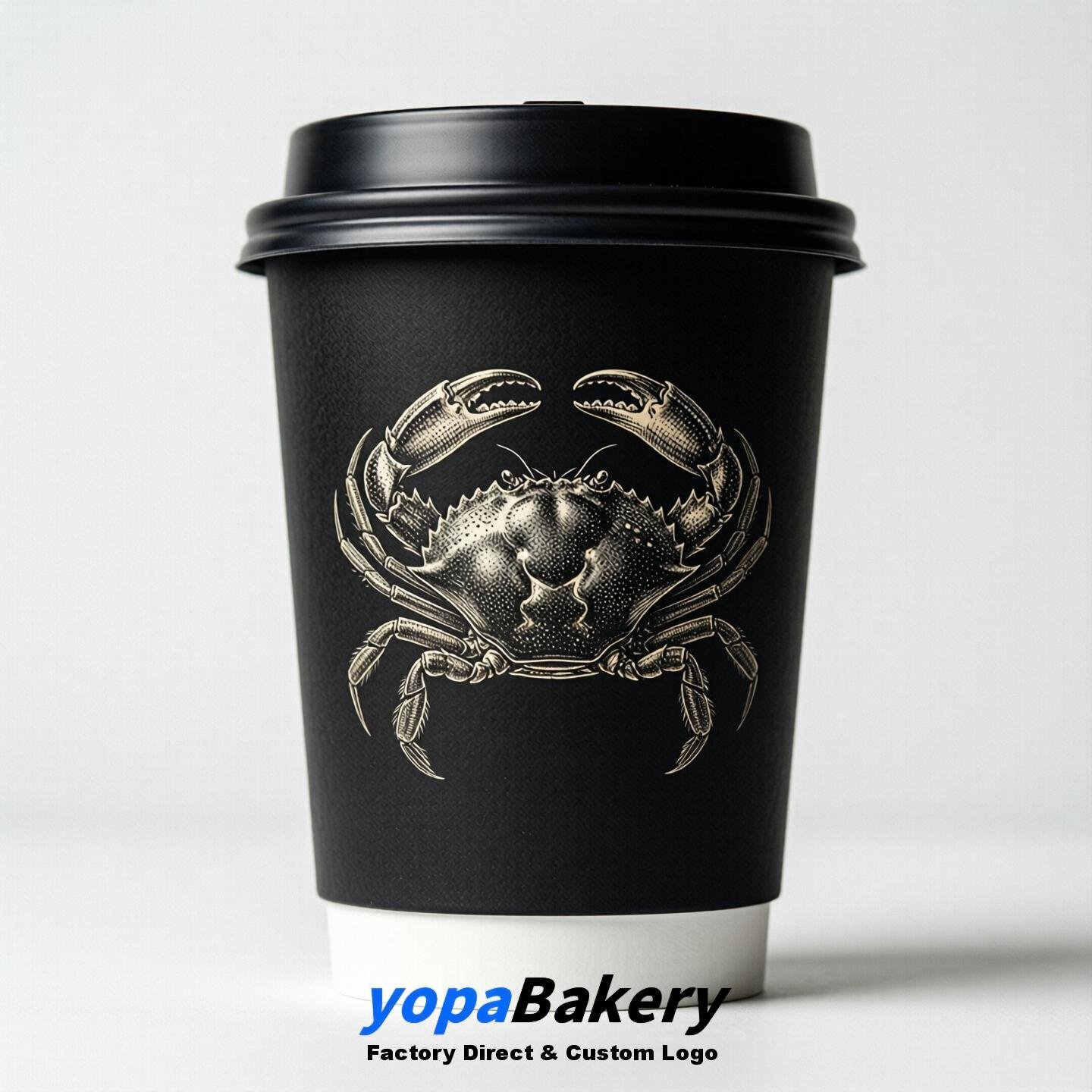 Swimmingcrab Double Wall Paper Cups: 100ml/120ml/200ml/240ml/300ml/360ml/400ml/500ml/600ml/700ml
