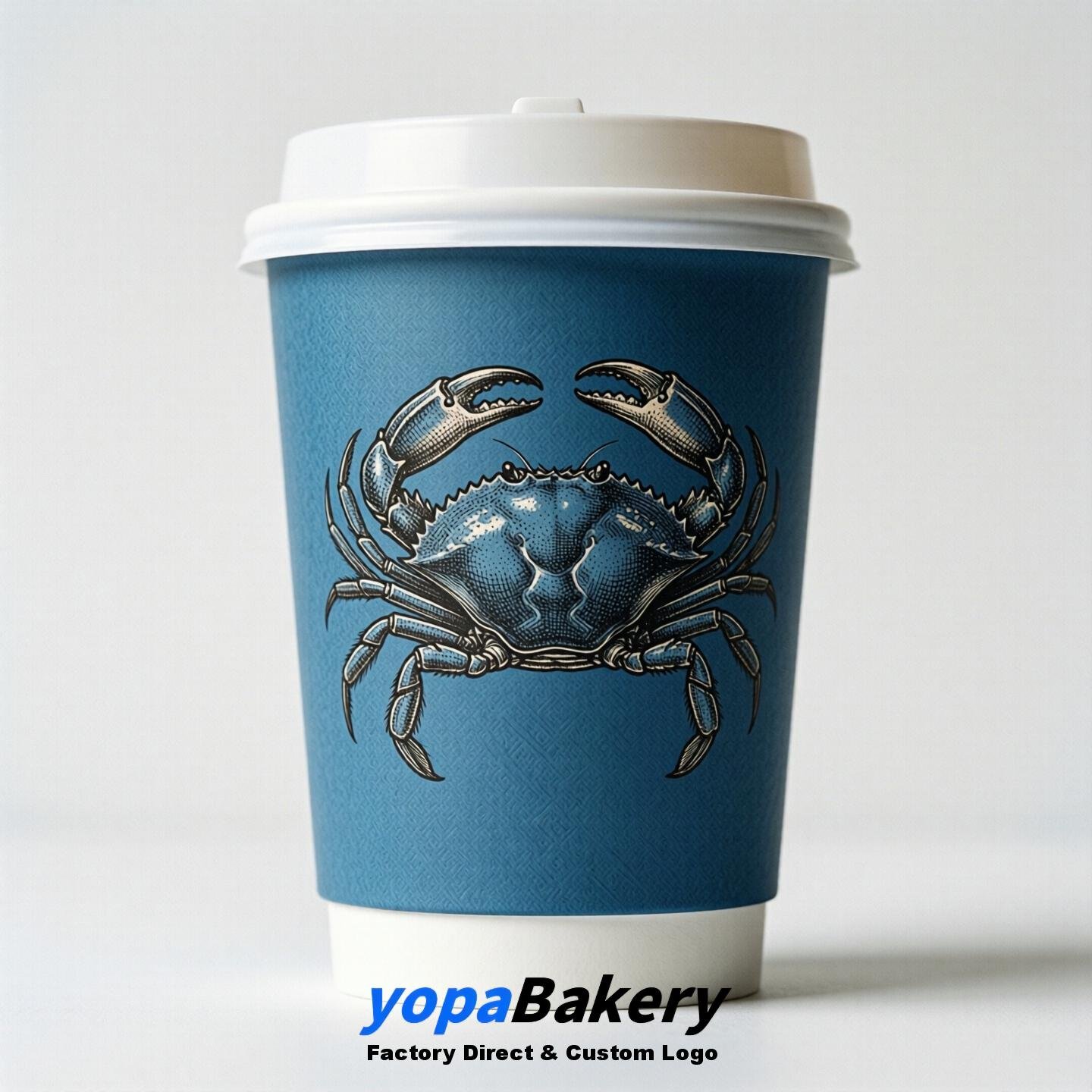 Swimmingcrab Double Wall Paper Cups: 100ml/120ml/200ml/240ml/300ml/360ml/400ml/500ml/600ml/700ml