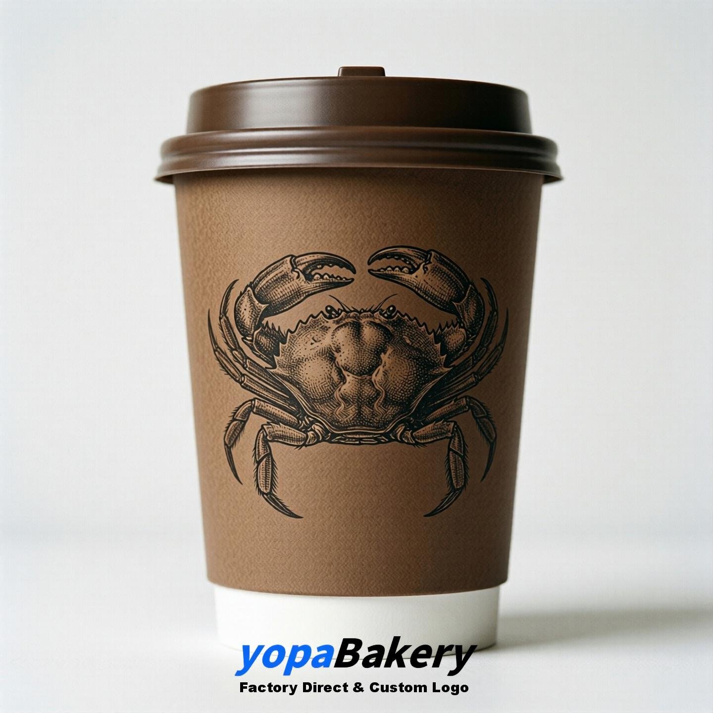 Swimmingcrab Double Wall Paper Cups: 100ml/120ml/200ml/240ml/300ml/360ml/400ml/500ml/600ml/700ml