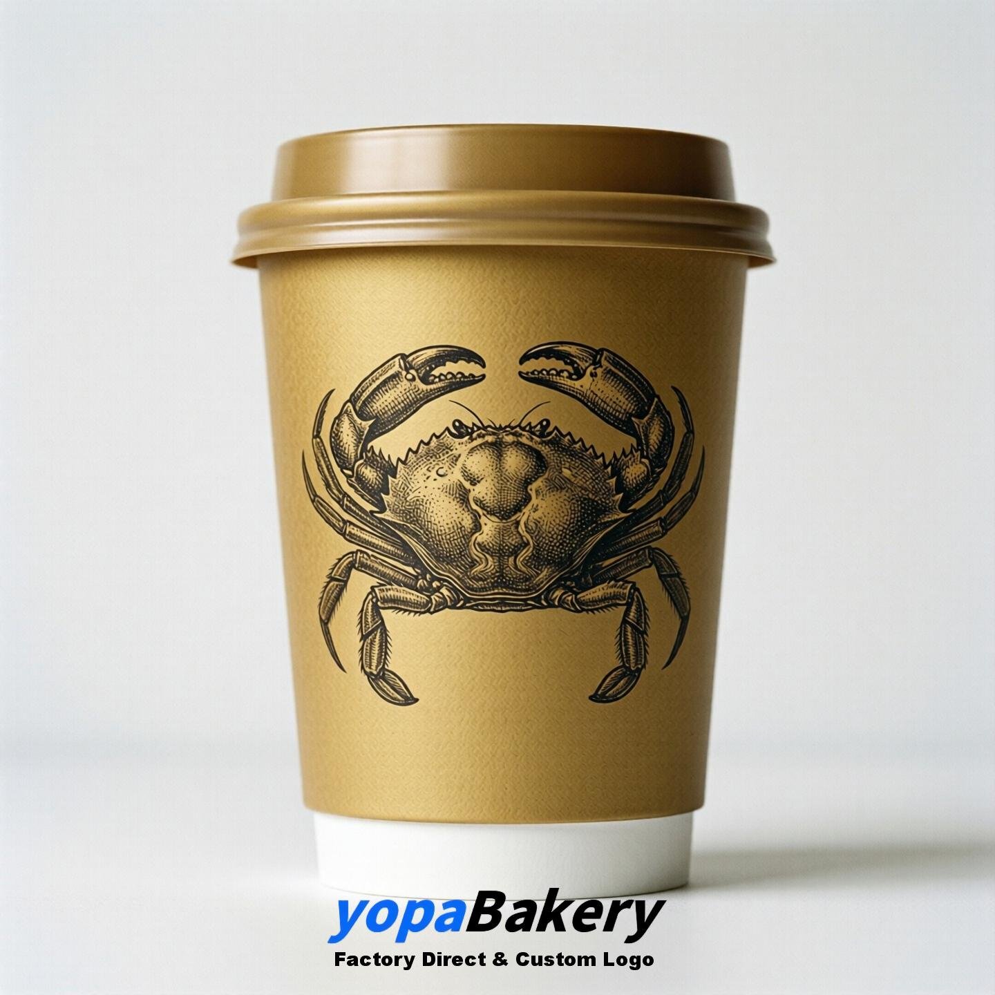 Swimmingcrab Double Wall Paper Cups: 100ml/120ml/200ml/240ml/300ml/360ml/400ml/500ml/600ml/700ml