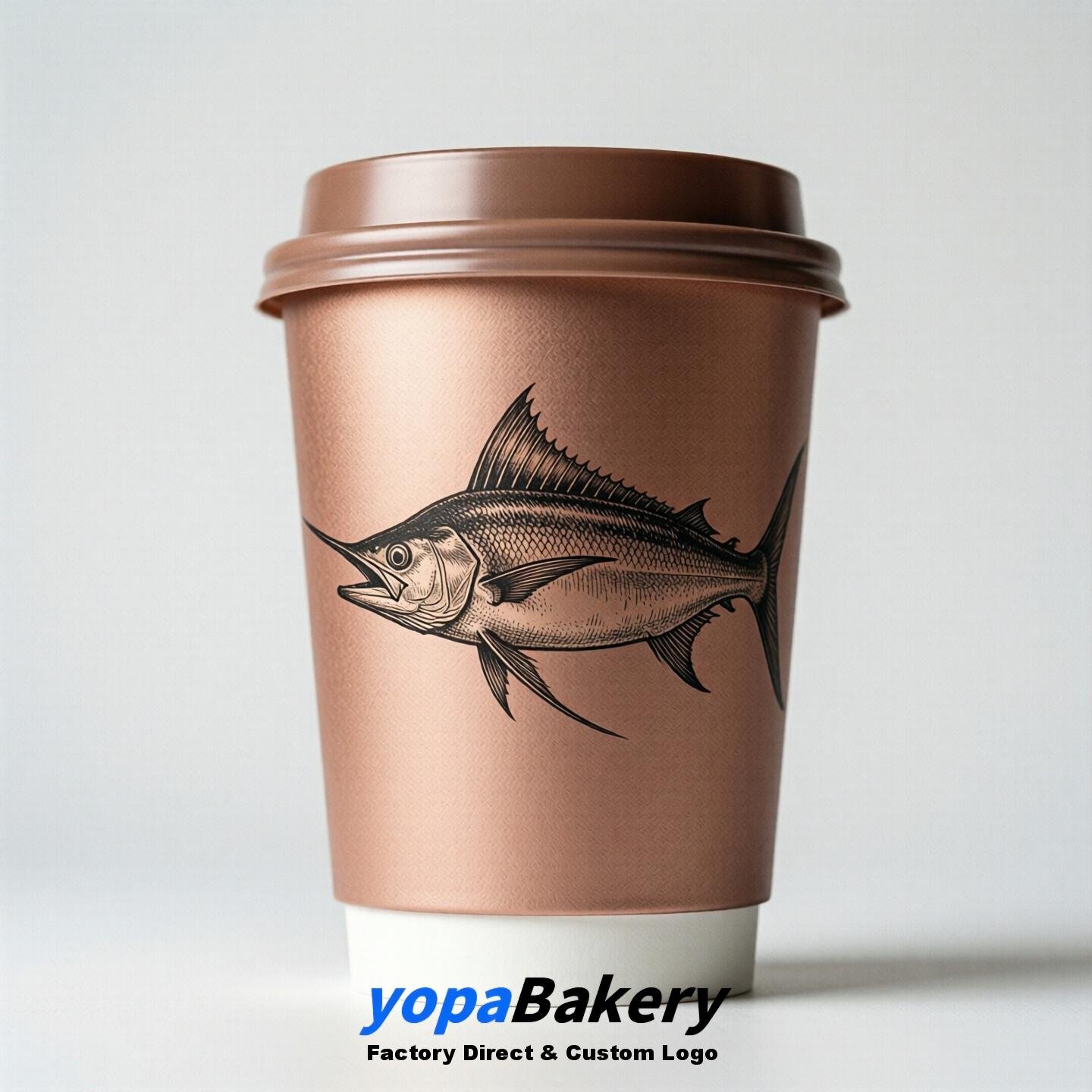 Swordfish Double Wall Paper Cups: 100ml/120ml/200ml/240ml/300ml/360ml/400ml/500ml/600ml/700ml