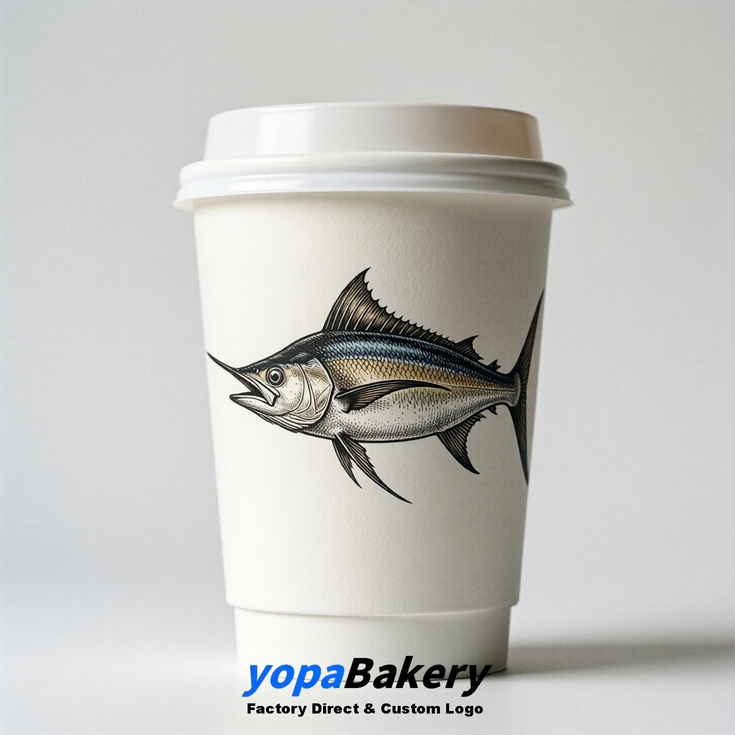 Swordfish Double Wall Paper Cups: 100ml/120ml/200ml/240ml/300ml/360ml/400ml/500ml/600ml/700ml