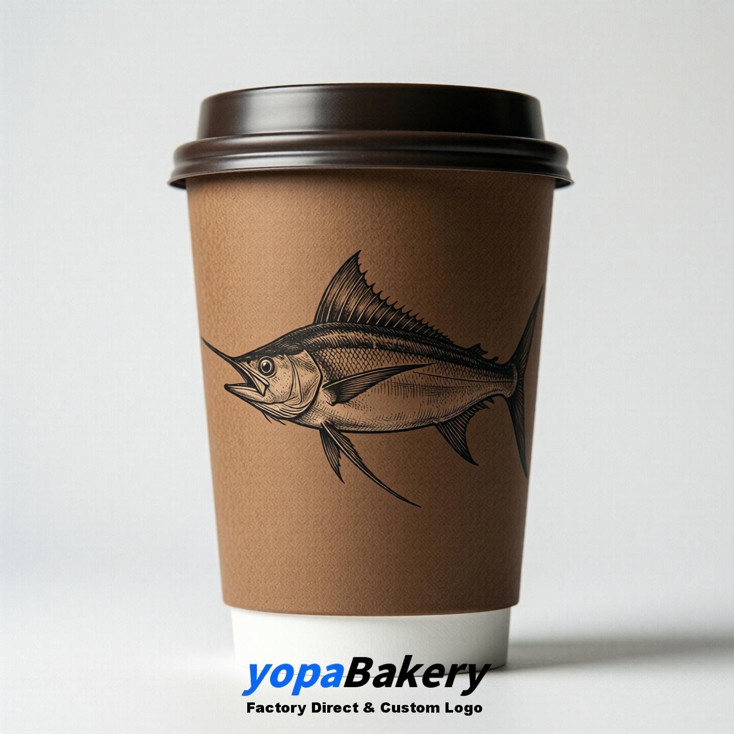 Swordfish Double Wall Paper Cups: 100ml/120ml/200ml/240ml/300ml/360ml/400ml/500ml/600ml/700ml