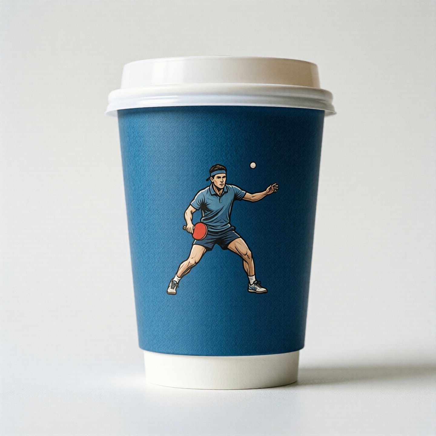 Table Tennis Theme Coffee Paper Cups: 8oz/12oz/16oz/20oz