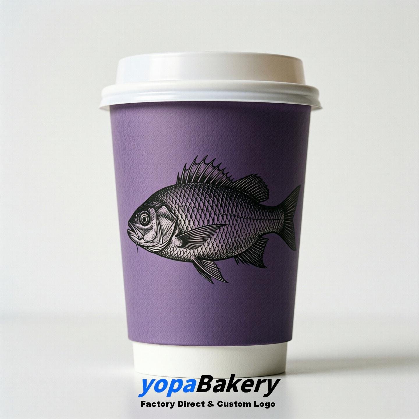 Tilapia Double Wall Paper Cups: 100ml/120ml/200ml/240ml/300ml/360ml/400ml/500ml/600ml/700ml