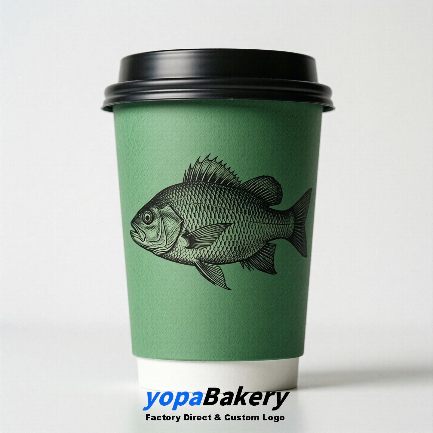 Tilapia Double Wall Paper Cups: 100ml/120ml/200ml/240ml/300ml/360ml/400ml/500ml/600ml/700ml