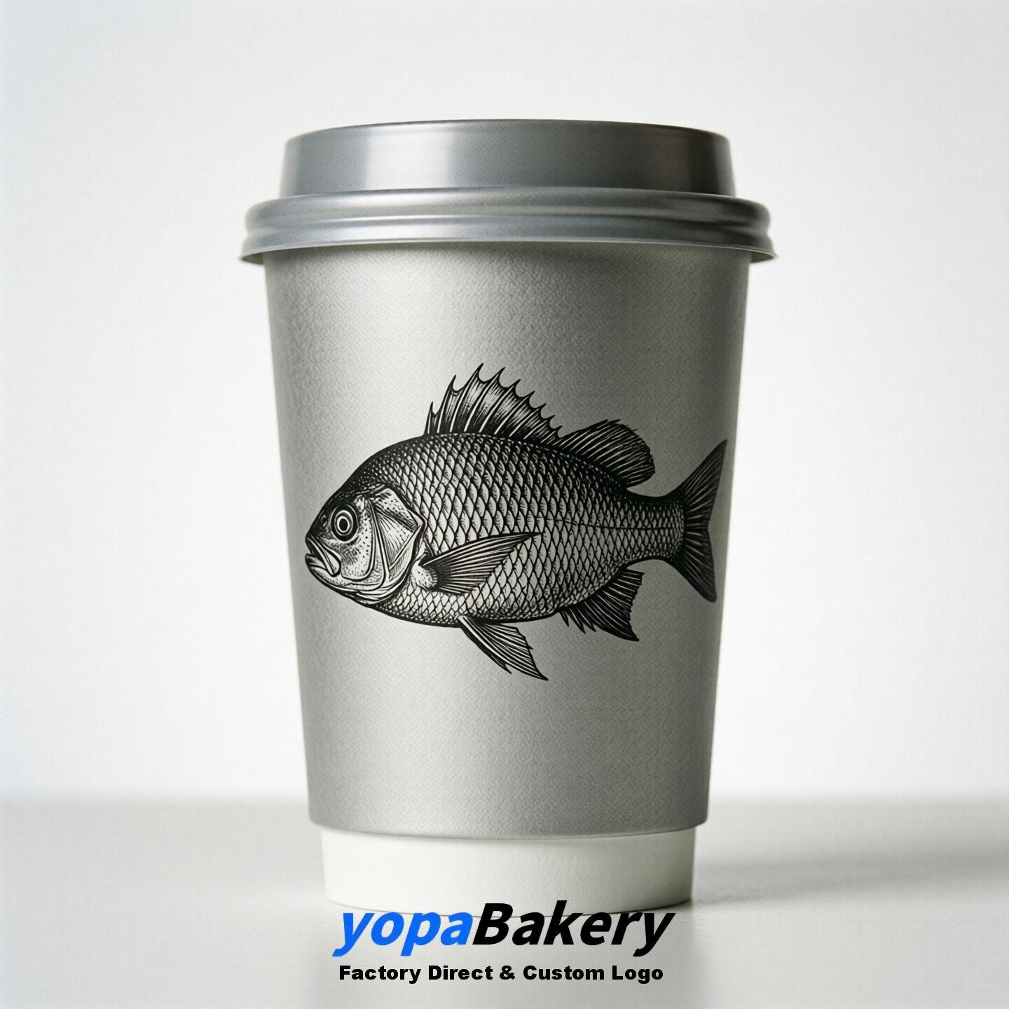 Tilapia Double Wall Paper Cups: 100ml/120ml/200ml/240ml/300ml/360ml/400ml/500ml/600ml/700ml
