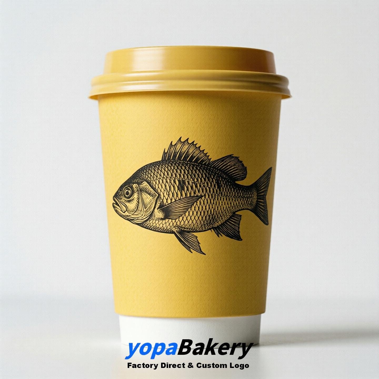 Tilapia Double Wall Paper Cups: 100ml/120ml/200ml/240ml/300ml/360ml/400ml/500ml/600ml/700ml