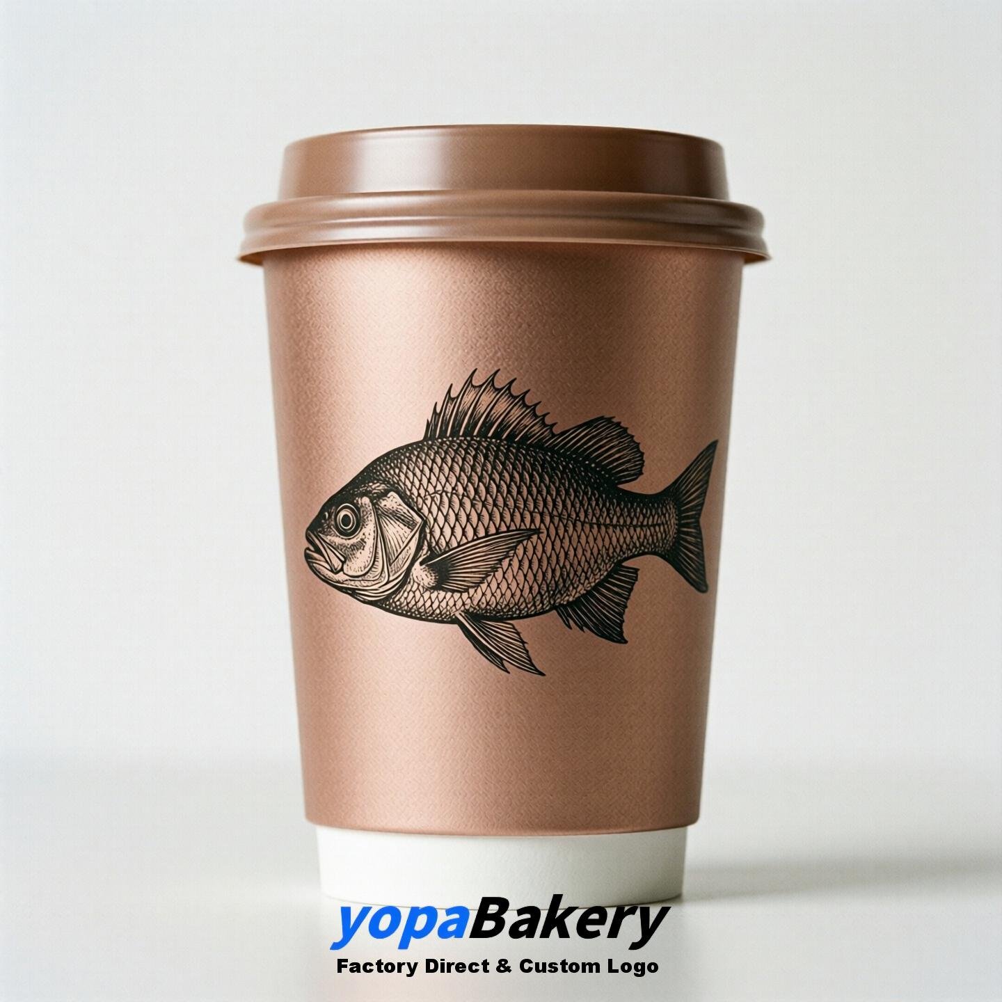 Tilapia Double Wall Paper Cups: 100ml/120ml/200ml/240ml/300ml/360ml/400ml/500ml/600ml/700ml