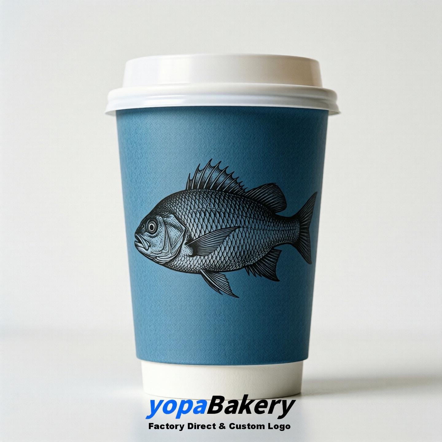 Tilapia Double Wall Paper Cups: 100ml/120ml/200ml/240ml/300ml/360ml/400ml/500ml/600ml/700ml