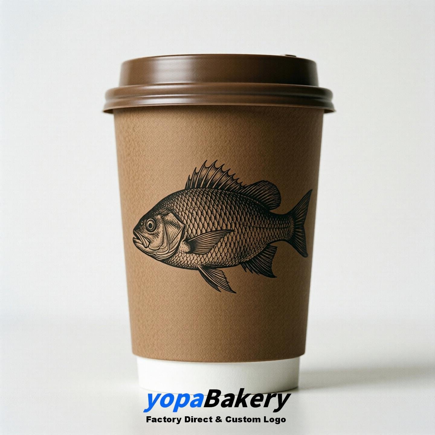 Tilapia Double Wall Paper Cups: 100ml/120ml/200ml/240ml/300ml/360ml/400ml/500ml/600ml/700ml