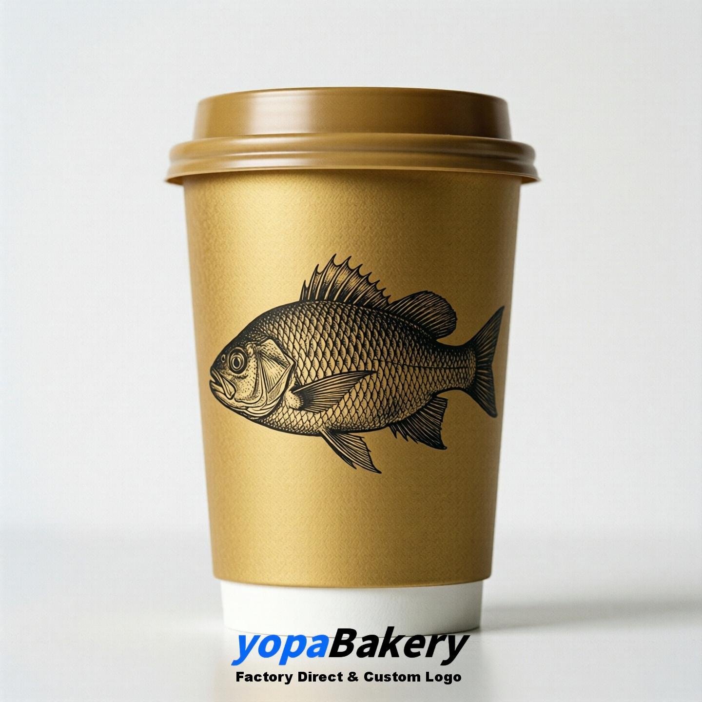Tilapia Double Wall Paper Cups: 100ml/120ml/200ml/240ml/300ml/360ml/400ml/500ml/600ml/700ml
