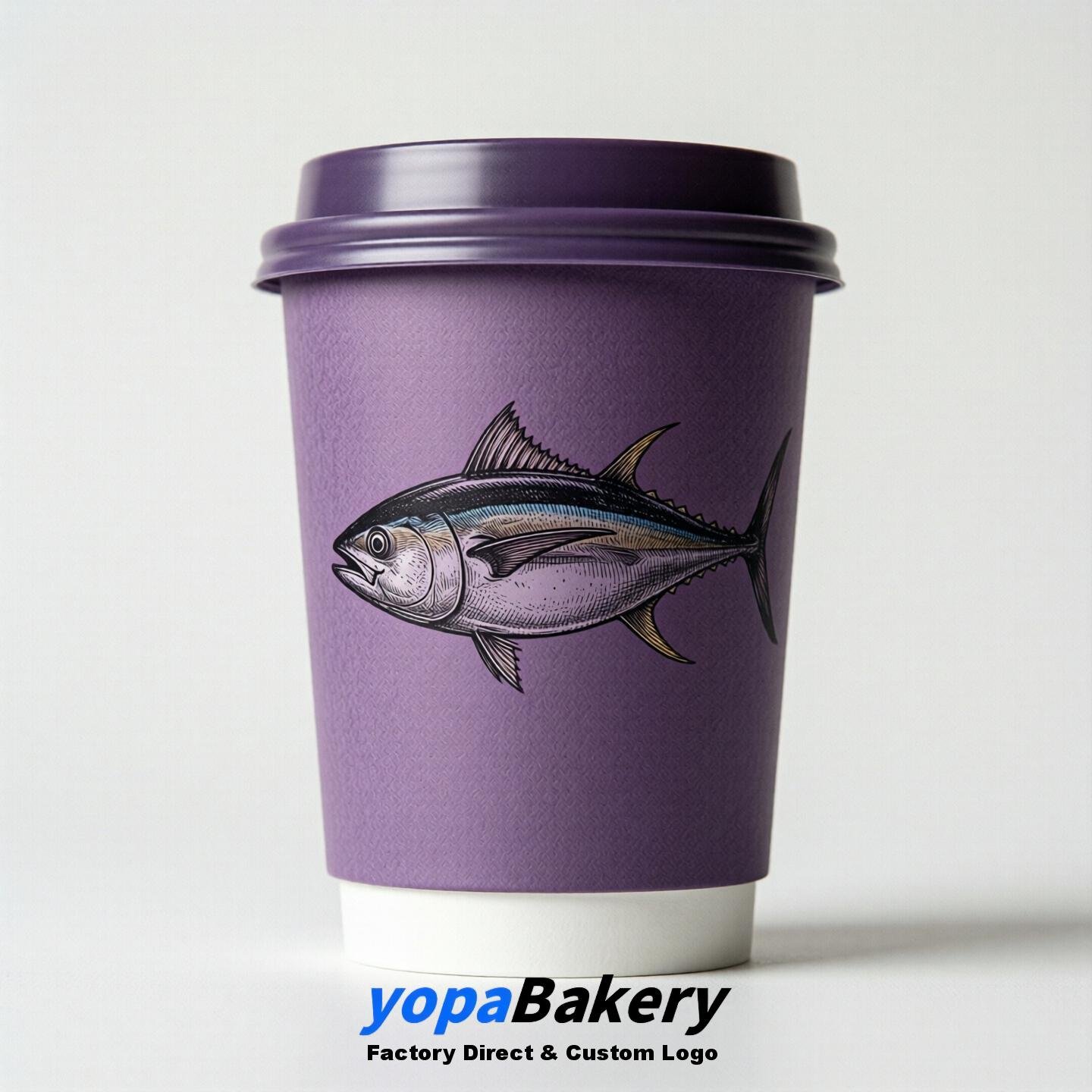 Tuna Double Wall Paper Cups: 100ml/120ml/200ml/240ml/300ml/360ml/400ml/500ml/600ml/700ml